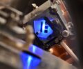 Simultaneous electron emission energy occurs when a LED light is under a ultra-high vacuum chamber.