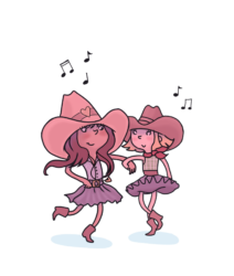 Country girls dancing