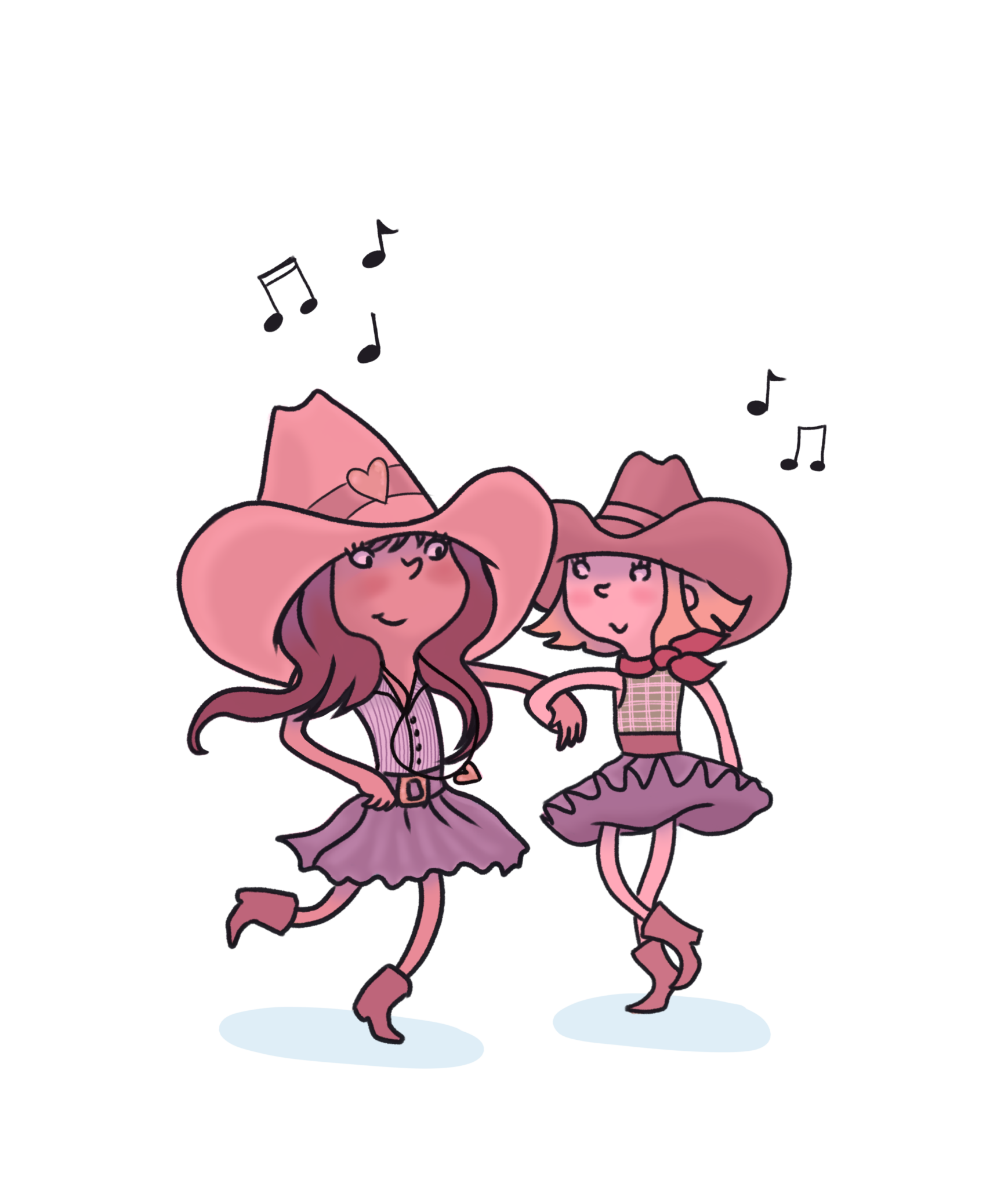Country girls dancing